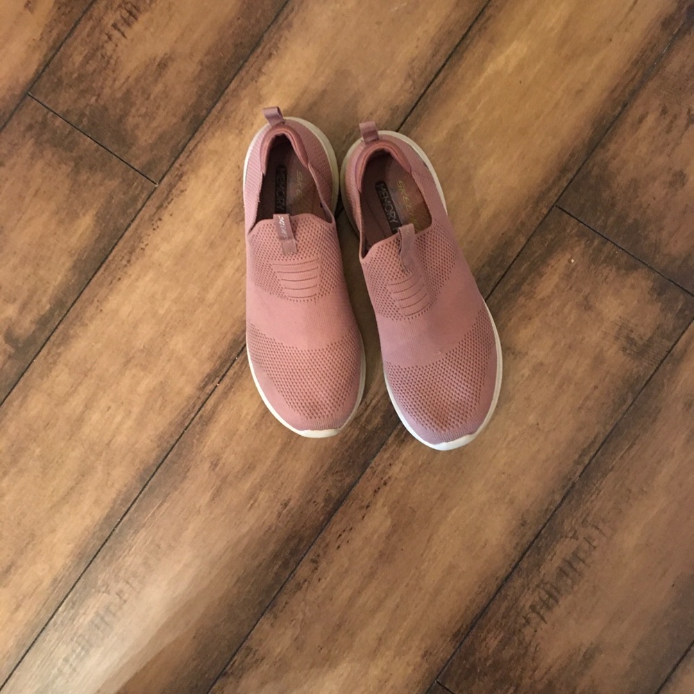 Skechers Mauve Slip-On Sneakers, worn 1 time. 7.5